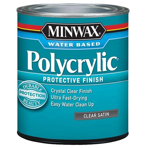 Minwax Polycrylic Water Based Finish Satin Gal Midwest Technology