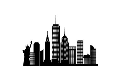 New York Skyline Silhouette Svg Cut File By Creative Fabrica Crafts