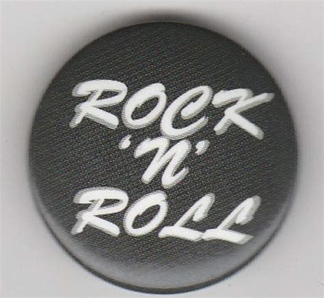 Rock And Roll 1 Metal Pin On Button Etsy