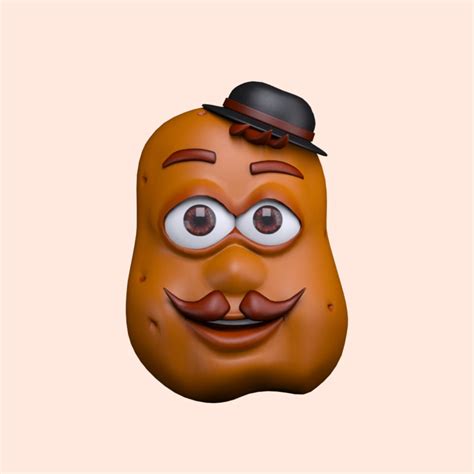 3d Cartoon Character Potato Model