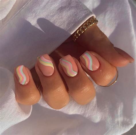 2021 Summer Nail Designs Are All Colorful And Fun Check Cute Nail Art Of Swirls Abstract