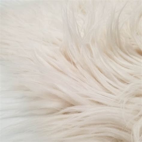 Natural Faux Fur Fabric Long Pile Mongolian Style 5000 Etsy