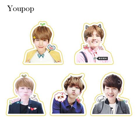 Youpop Kpop Exo Baekhyun Album Pvc Stickers For Luggage Ikon Kpop Stickers Pop Stickers Print