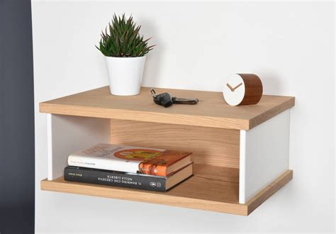 Floating Bedside Tables In Oak And Corian Bedside Suspended In Mid