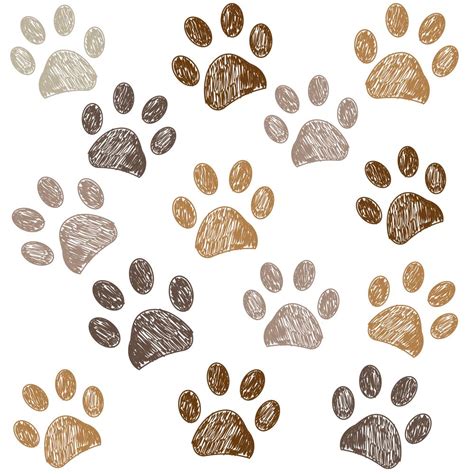 Brown Colored Paw Print Background Clear Acrylic Organizerserving Tray
