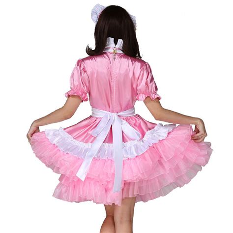 Buy Gocebaby Sissy Girl Maid Lockable Pink Satin Dress Costume