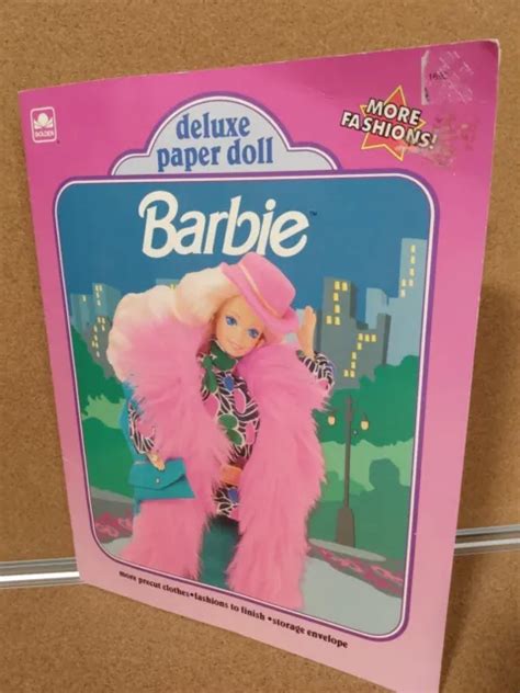Vintage Barbie Deluxe Paper Doll Book Mattel Golden Book 1991 Complete
