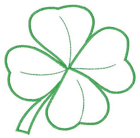 Clover Outline Embroidery Designs Machine Embroidery