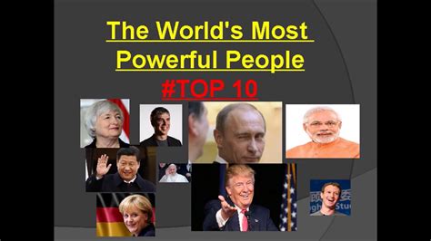 Forbes Worlds Most 10 Powerful People 2017 Latest Youtube
