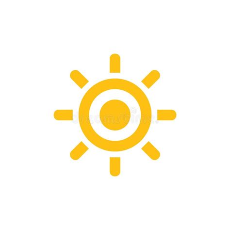 Simple Circle Sun Light Geometric Line Logo Vector Stock Illustration