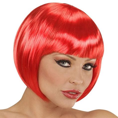 Red Babe Bob Wig Party Delights