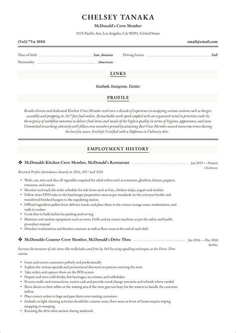 Tim Hortons Team Member Resume Sample - Resume : Resume Designs #VP10m9qkvw