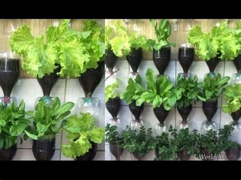 Holes are drilled in each bottle cap the towers should be placed where they'll receive full sunlight during the day, but this means that the soil can dry out quickly. BOTTLE TOWER GARDEN - YouTube