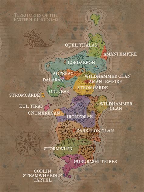 Map Of The Eastern Kingdoms Maping Resources