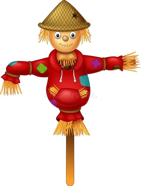 Scarecrow Cartoon Character Vector Illustration Stock Vector