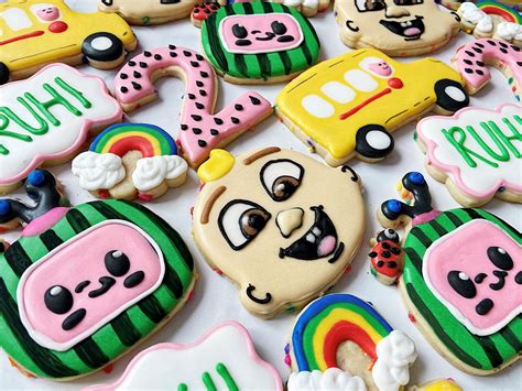 Cocomelon Decorated Cookies Cocomelon Netflix Cookies Etsy