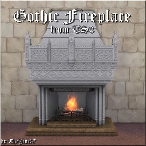 Mod The Sims Gothic Fireplace From Ts3