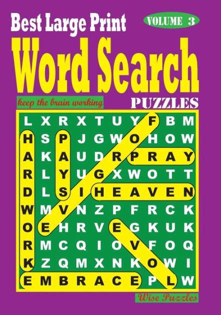 Best Large Print Word Search Puzzles Vol 3 By Wise Puzzles Paperback