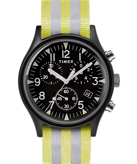 Mk1 Aluminum Chrono 40mm Nylon Strap Watch Timex