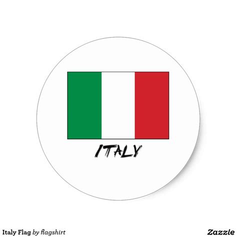 Italy Flag Classic Round Sticker Zazzle Italy Flag Round Stickers