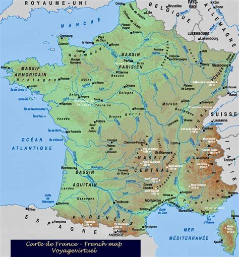 French Map Carte France France Map France Geography Map
