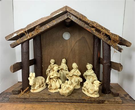 Vintage Nativity Set Made In Italy Fontanini Like White Etsy