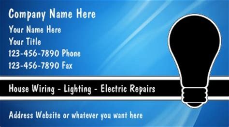 Electrician business cards for the electrical trade. Hot New Electrician Business Cards | Big Cow Designs LLC