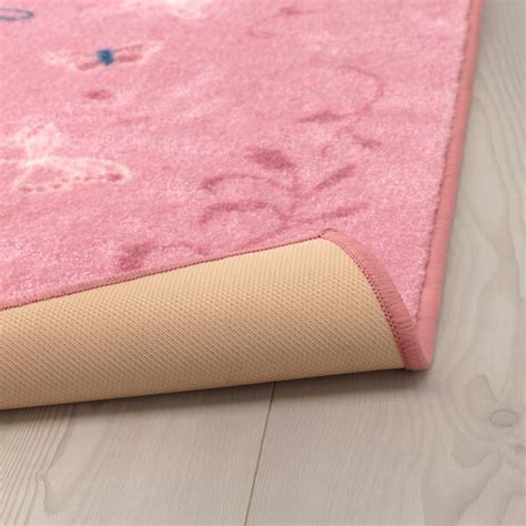 Looking for a good deal on rug pink? SÅNGLÄRKA Rug, low pile - butterfly, pink - IKEA