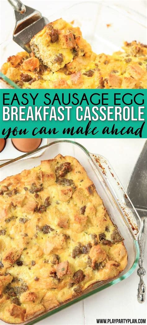 The Best Sausage Breakfast Casserole With Bread Cubes