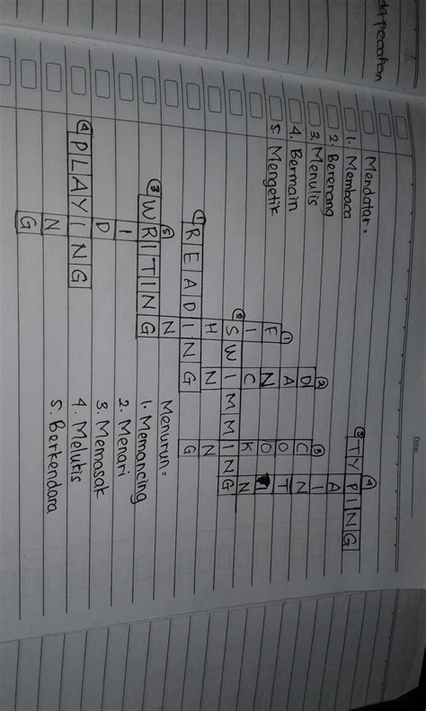 Tinta Bahasa Inggris Jawaban Tts - Jawaban Siswa
