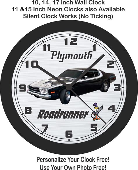 1973 Plymouth Roadrunner Wall Clock Free Us Ship Etsy