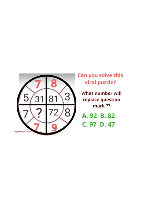 Can You Solve This Viral Puzzle Circle Puzzle Math Tutorials