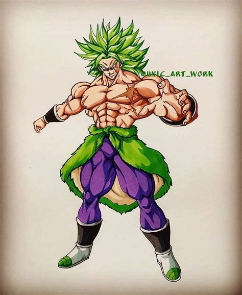 broly super saiyajin legendario diseño oficial fanart manga drawing manga art sketchbook