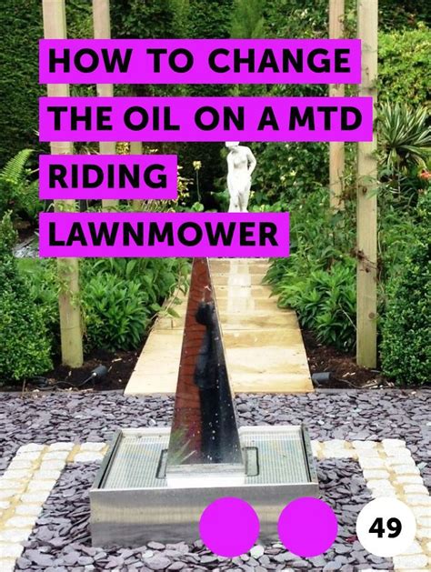 Not changing your lawnmower's oil can result in poor performance from your mower, and it could even prevent your mower from working all together. How to Change the Oil on a MTD Riding Lawnmower. Like any ...