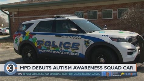 Madison Police Unveil New Car For Autism Awareness Month Youtube