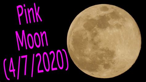 The moon orbits around the earth on almost the exact same plane as the earth orbits. Pink Moon (4-7-2020) - YouTube