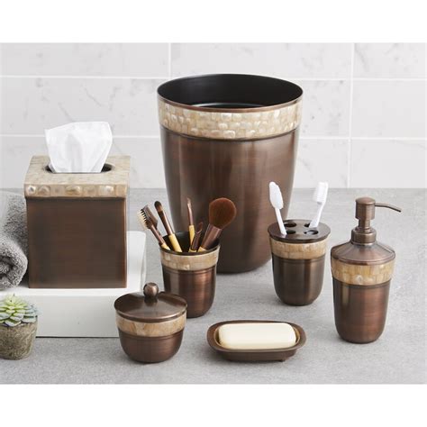 Shop over 5,400 bath accessories from top brands such as colonial mills, container store and h&m and earn cash back from retailers such as bloomingdale's, houzz and kohl's all in one place. Paradigm Trends Opal Copper 7 Piece Bathroom Accessory Set ...