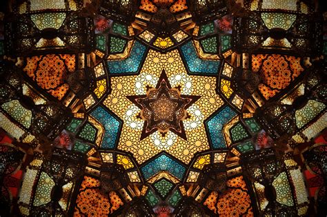Download Kaleidoscope Stained Glass Pattern Artwork Royalty Free Stock