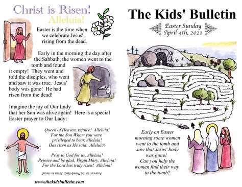 The Kids Bulletin For Sunday April 4th 2021 Easter Sunday The Kids