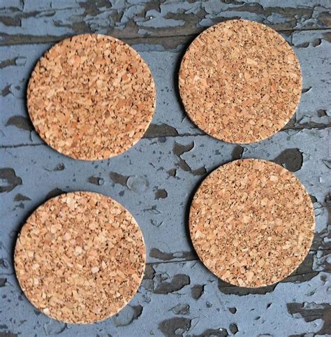 25 Inch Round Blank Cork Coasters 20 Pack Etsy Cork Coasters