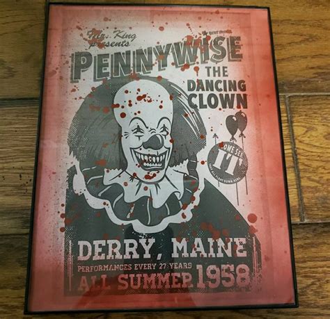 Pennywise It The Dancing Clown 8x10 Bloody Print Horror Art Etsy