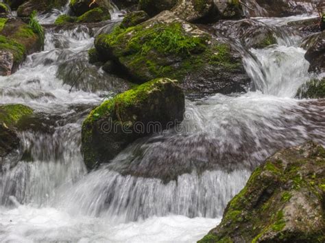 Amazing Waterfall In Deep Forest Landscape Stock Image Image Of