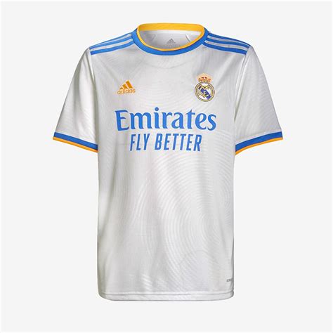 Adidas Real Madrid 2122 Youths Home Shirt White Boys Replica Pro