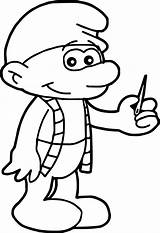 Smurf Tailor Wecoloringpage Smurfs Manet sketch template