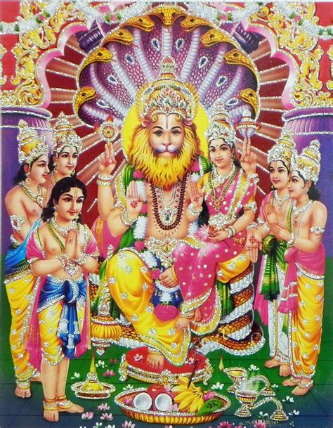 Narasimha Avatar With Lakshmi Fourth Incarnation Of Lord Vishnu