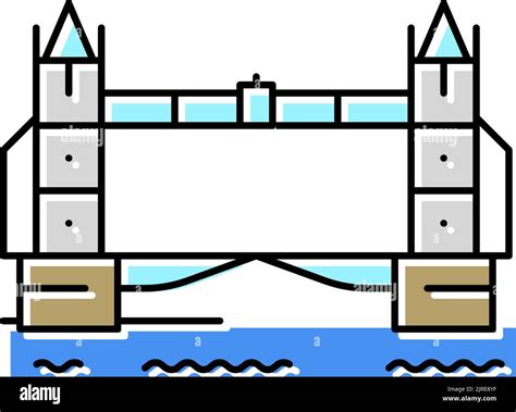 Tower London Bridge Color Icon Vector Illustration Stock Vector Image