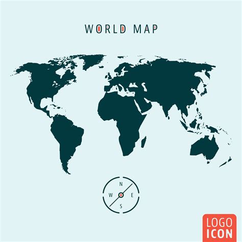 World Map Icon Isolated 557307 Vector Art At Vecteezy