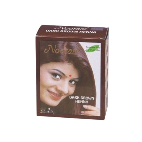 Noorani Natural Herbal Hair Dye Henna Dark Brown 10g X 6
