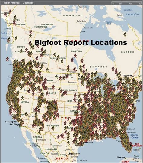 Usa Bigfoot Sightings Location Chart 2015 Oddyap Oddity News