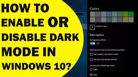 How To Enable Or Disable Dark Mode In Windows 10 Step By Step Images